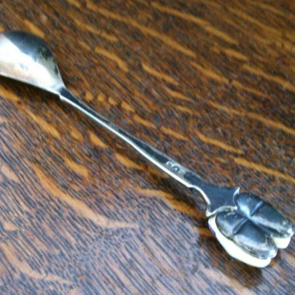 Dutch Spoon Porcelain Clogs Collectable Silver Sugar Tea Blue White Windmill Jam - Picture 7 of 16